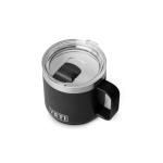 YETI Rambler 14 oz Ceramic Lined Stackable Mug, Vacuum Insulated, Stainless Steel with MagSlider Lid, Black