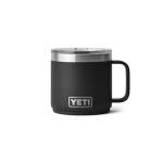 YETI Rambler 14 oz Ceramic Lined Stackable Mug, Vacuum Insulated, Stainless Steel with MagSlider Lid, Black