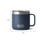YETI Rambler 14 oz Ceramic Lined Stackable Mug, Vacuum Insulated, Stainless Steel with MagSlider Lid, Black