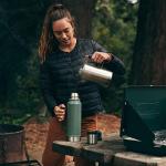 Stanley Heritage Classic Vacuum Bottle with Handle 1.1 qt | Wide Mouth with Leakproof Cup Lid | Keep Drinks Hot or Cold for Travel | Insulated Stainless Steel Thermos | BPA-Free | Hammertone Green