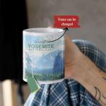 Unique Custom Name On California Coffee Mug, Nature Inspired Cup, Personalized Yosemite National Park Mug, Ceramic Cup, Full Wrap Mug, Customized Mountain Scenie White Cup 11oz 15oz