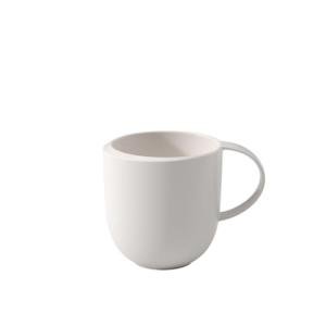 Villeroy & Boch - NewMoon Mug with Handle, Modern Cup for Tea and Coffee, Premium Porcelain, Made in Germany, Dishwasher and Microwave Safe, 10.5 oz Capacity, Rich, Creamy White