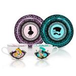 Disney Alice In Wonderland Mad Hatter Bone China Teacup and Saucer, Set of 2 | Tea Party With Coffee, Espresso, Mocha