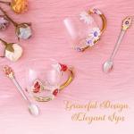 Women Glass Tea Coffee Pretty Cup Set Cute Mug You Are My Sunshine Sunflower Chaos Coordinator Friendship Thank you Appreciation Gratitude Secretary Doctor Artist Assistant Handmade Aesthetic Gifts