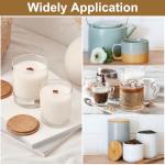 uxcell 4Pcs Bamboo Cup Lid with Spoon Hole 3.31 Inch, Wooden Cup Cover Seasoning Jar Mug Cover Coffee Mug Cover Tea Glass Cup Lid