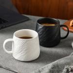 Large Capacity Ceramic Mug - Minimalist Design, Unique Water Cup for Tea & Coffee - Office & Home Use, Couple Mugs Set with Stylish Aesthetic