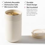 W&P Porter Ceramic Mug w/Protective Silicone Sleeve, Lavender 16 Ounces | On-the-Go | Reusable Cup for Coffee or Tea | Portable | Dishwasher Safe