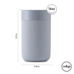 W&P Porter Ceramic Mug w/Protective Silicone Sleeve, Lavender 16 Ounces | On-the-Go | Reusable Cup for Coffee or Tea | Portable | Dishwasher Safe