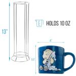 Silver Buffalo Peanuts Comic Strip 4-Pack Ceramic Mug Stack, 10-Ounces