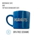 Silver Buffalo Peanuts Comic Strip 4-Pack Ceramic Mug Stack, 10-Ounces