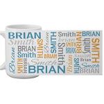 Let's Make Memories Personalized Your Name Signature Mug - Custom 15oz Coffee Mug - Stocking Stuffer - For Christmas -Blue/Orange