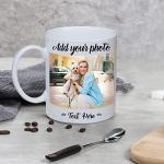 Custom Mug Personalized Photo Mug 11oz on Both Side Custom Mug with Your Picture, Logo, Text Personalized Coffee Mug Customized Gifts for Birthday Christmas Party Decoration 11oz White Wholesale