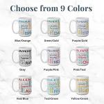 Let's Make Memories Personalized Your Name Signature Mug - Custom 15oz Coffee Mug - Stocking Stuffer - For Christmas -Blue/Orange