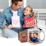 Custom Mug Personalized Photo Mug 11oz on Both Side Custom Mug with Your Picture, Logo, Text Personalized Coffee Mug Customized Gifts for Birthday Christmas Party Decoration 11oz White Wholesale