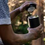 Fellow Carter Coffee Mug 16 oz For Travel - Wide Mouth Vacuum-Insulated Stainless Steel Tea and Coffee Tumbler with Ceramic Interior - Matte Black