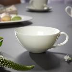 Villeroy & Boch Signature Collection Anmut Tea Cup, Premium Bone Porcelain, Made in Germany, 6.75 oz Capacity, White