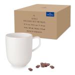 Villeroy & Boch Afina Mug with Handle, Premium Porcelain, Made in Germany, Dishwasher and Microwave Safe, 3.25 x 4in, Stackable, White