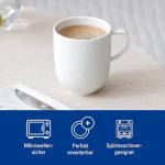 Villeroy & Boch Afina Mug with Handle, Premium Porcelain, Made in Germany, Dishwasher and Microwave Safe, 3.25 x 4in, Stackable, White