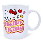 Silver Buffalo Sanrio Hello Kitty Peek-A-Boo Hearts Ceramic Mug | Coffee Cup For Tea, Espresso, Cocoa | Holds 12 Ounces