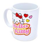 Silver Buffalo Sanrio Hello Kitty Peek-A-Boo Hearts Ceramic Mug | Coffee Cup For Tea, Espresso, Cocoa | Holds 12 Ounces