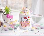 Silver Buffalo Sanrio Hello Kitty Peek-A-Boo Hearts Ceramic Mug | Coffee Cup For Tea, Espresso, Cocoa | Holds 12 Ounces