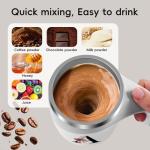 Initial Magnetic Stirring Coffee Mug Stainless Insulated Travel Cup Women Christian Teacher Godmother Religious Spiritual Inspirational Catholic Baptism Ordination Pastor Wife Ordained Minister Gift,T