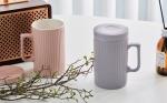 Dostende Coffee Mug with Lid, 16oz Coffee mug and Tea cup with Coaster - Suitable for Dishwasher and Microwave (Purple)