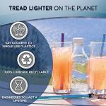 HotSips Reusable Straws + Travel Case – Safe for Coffee, Tea & All Beverages – Soft Yet Rigid BPA-Free – Oval Lip-Friendly Design – 2 Small & 2 Medium for 8–20 oz Cups – Made in USA