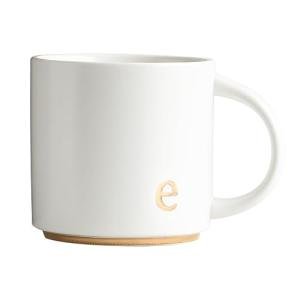 COLLECTIVE HOME - Monogram Ceramic Mugs, 15 oz Golden Initial Coffee Cups, Elegant Alphabet Tea Mugs, Elegant Personalized Mug with Gift Box, Luxurious Cups for Office and Home (e)