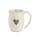 Thankful Heart Cream Inspirational 16 ounce Ceramic Stoneware Coffee Mug