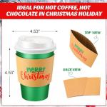 Ziliny 200 12 oz Christmas Cups with Lids and Coffee Cup Sleeves Bulk Red Green Disposable Christmas Paper Coffee Cups for Beverage Chocolate Tea Cocoa Xmas Holiday Table Decorations Party Favors