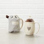 Thankful Heart Cream Inspirational 16 ounce Ceramic Stoneware Coffee Mug