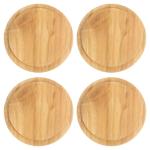 uXcell 4-Piece Bamboo Cup Lids - 3.58 Inch, Sealed Drink and Tea/Glass/Coffee Mug Covers