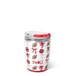 Swig Life 12oz Insulated Tumbler, Travel Coffee Tumbler with Lid, Cup Holder Friendly Travel Coffee Mug, Stainless Steel Thermos, 12 oz Reusable Insulated Coffee Mug (We've Got Spirit Black + Red)