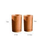 Zaoalife 2pcs Natural Bamboo Beer Juice Mug Reusable Wooden Tea Coffee Wine Camping Travel Coffee Mugs