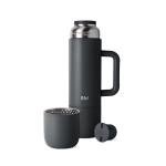 Simple Modern 36oz Insulated Hot Beverage Bottle with 2 Mugs | Travel Coffee Thermos for Hot Drinks | Twist and Pour Top | Commute, Travel, and Picnic Friendly | Roam Collection | Graphite