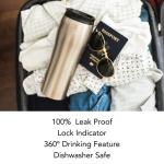 Mighty Mug | The Untippable Mug | Grips When Hit, Lifts for Sips | Insulated Stainless Steel Tumbler | Cupholder Friendly | Gifts for Women Men All | Leakproof | 6 Hour Hot / 24 Cold | 16oz | RoseGold