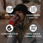 Mighty Mug | The Untippable Mug | Grips When Hit, Lifts for Sips | Insulated Stainless Steel Tumbler | Cupholder Friendly | Gifts for Women Men All | Leakproof | 6 Hour Hot / 24 Cold | 16oz | RoseGold