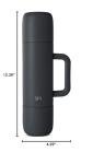 Simple Modern 36oz Insulated Hot Beverage Bottle with 2 Mugs | Travel Coffee Thermos for Hot Drinks | Twist and Pour Top | Commute, Travel, and Picnic Friendly | Roam Collection | Graphite