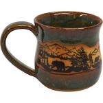 ALWAYS AZUL POTTERY Bearwrap 14 Oz. Mug in Seamist Glaze - Handmade Ceramic Coffee Mug - Stylish and Unique Handcrafted Artistic Drinkware - Polished Clay Cups, Great for Coffee, Tea, and Art Lovers