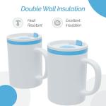 Copco Desk Mug 16 oz - Durable BPA-Free, Double-Wall Insulation for Hot & Cold Drinks, Microwave & Dishwasher Safe, Ideal for Office, Home, Travel - Spill-Resistant Reusable Mug (Teal)