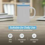 Copco Desk Mug 16 oz - Durable BPA-Free, Double-Wall Insulation for Hot & Cold Drinks, Microwave & Dishwasher Safe, Ideal for Office, Home, Travel - Spill-Resistant Reusable Mug (Teal)