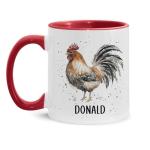 Customized Name Rooster Coffee Mug, Cup Gift For Men, Personalized Rooster Accent Cup, Unique Chicken Ceramic Mug, Custom Animal Themed Cup 11oz 15oz, Chicken Lovers Mug Gift