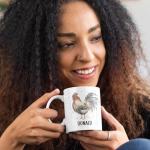 Customized Name Rooster Coffee Mug, Cup Gift For Men, Personalized Rooster Accent Cup, Unique Chicken Ceramic Mug, Custom Animal Themed Cup 11oz 15oz, Chicken Lovers Mug Gift