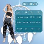 Boho Pants - Harem Pants Women - Yoga Pants Women -Lounge Pants for Women - Tall - 2 Pockets - Plus Size (Ayara Black, Tall-Extra Large)