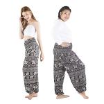 Boho Pants - Harem Pants Women - Yoga Pants Women -Lounge Pants for Women - Tall - 2 Pockets - Plus Size (Ayara Black, Tall-Extra Large)