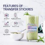 AFRITEE UV DTF Cup Wraps - 20 Sheets Pop Music Uvdtf Tumbler Wrap for 16 oz Glass Coffee Mug, Good Vibes Only Inspirational Music Merch Transfer Stickers DIY Water Bottle Crafts Decor Gifts for Fans