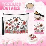 Skylety Christian Gifts Friendship Gifts for Women Friends, A Sweet Friendship Refreshes the Soul Christian Floral Ceramic Coffee Mug Cosmetic Bag for Women Friends Bestie