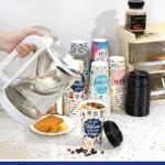 Ovveroche 100 Pack 16 oz Disposable Coffee Cups with Lids,Motivational Paper Hot Cups with 5 Quotes for Hot and Cold Beverages,Coffee,Tea,Water,Juice