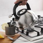 Mr. Coffee Hartbay Large 2.4 Quart Stainless Steel Whistling Tea Kettle